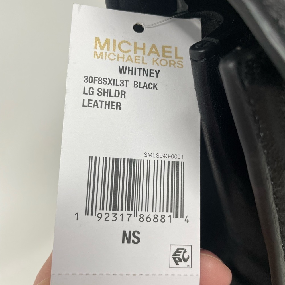 Michael Kors Whitney Leather Shoulder Handbag Black Medium women’s crossbody - Picture 6 of 6